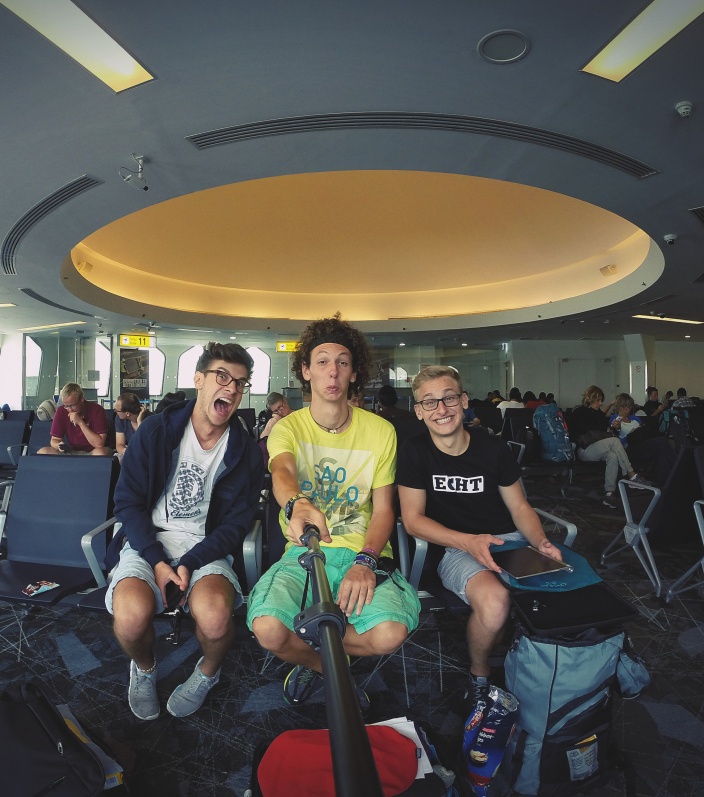 Flughafen-Selfie mit Kilian